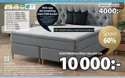 JYSK GOLD C75 MEMORY KONTINENTALSÄNG GRÅ-23 erbjuda