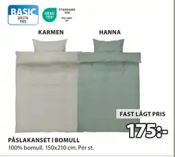 JYSK PÅSLAKANSET I BOMULL erbjuda