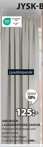 JYSK AMUNGEN LJUSDÄMPANDE GARDIN erbjuda