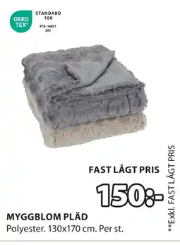 JYSK MYGGBLOM PLÄD erbjuda