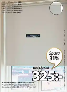 JYSK HOPEN MÖRKLÄGGANDE RULLGARDIN erbjuda