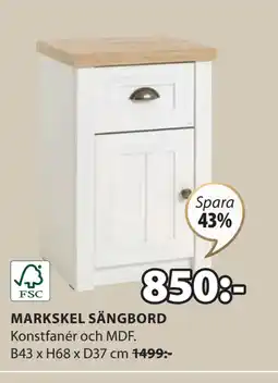 JYSK MARKSKEL SÄNGBORD erbjuda