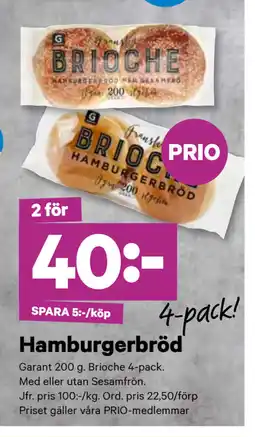 City Gross Hamburgerbröd erbjuda