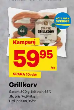 City Gross Grillkorv erbjuda