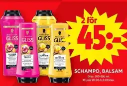 ICA Maxi SCHAMPO, BALSAM erbjuda