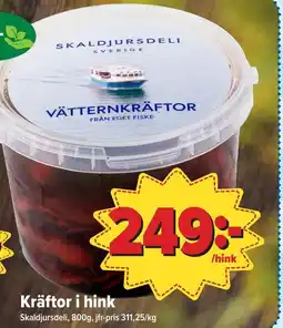 Kräftor i hink