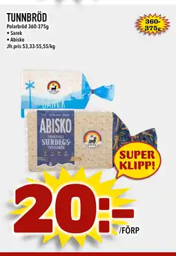 Nya Pulsen TUNNBRÖD erbjuda