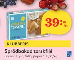 Hemköp Sprödbakad torskfilé erbjuda