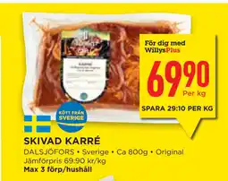 Willys Hemma SKIVAD KARRÉ erbjuda