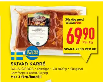Willys Hemma SKIVAD KARRÉ erbjuda