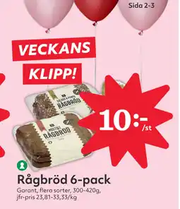 Hemköp Rågbröd 6-pack erbjuda