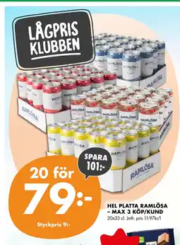 ÖoB HEL PLATTA RAMLÖSA – MAX 3 KÖP/KUND erbjuda