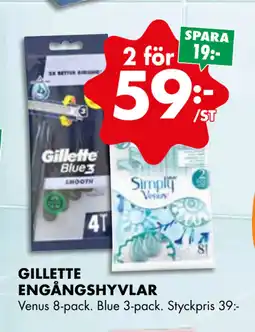 ÖoB GILLETTE ENGÅNGSHYVLAR erbjuda