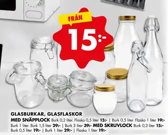 ÖoB GLASBURKAR, GLASFLASKOR erbjuda