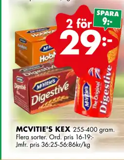 ÖoB MCVITIE'S KEX erbjuda