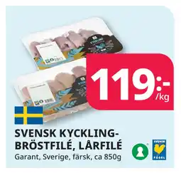 Tempo SVENSK KYCKLINGBRÖSTFILÉ, LÅRFILÉ erbjuda