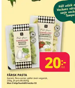 Tempo FÄRSK PASTA erbjuda