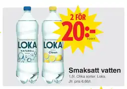 Matöppet Smaksatt vatten erbjuda