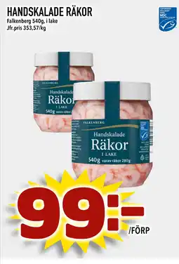 Din Mat HANDSKALADE RÄKOR erbjuda