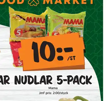 Bazaar Food market NUDLAR 5-PACK erbjuda