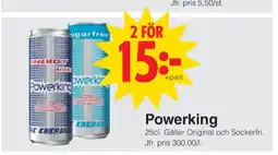 Matöppet Powerking energidryck erbjuda