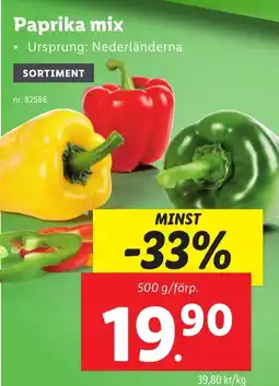 Lidl Paprika mix erbjuda