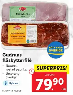Lidl Gudruns fläskytterfilé erbjuda