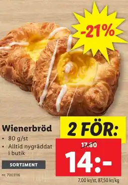 Lidl Wienerbröd erbjuda