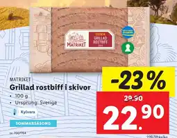 Lidl Grillad rostbiff i skivor erbjuda