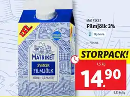 Lidl Filmjölk 3% erbjuda
