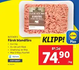 Lidl Färsk blandfärs erbjuda
