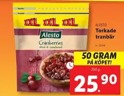 Lidl ALESTO Torkade tranbär erbjuda