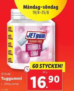 Lidl JETGUM Tuggummi erbjuda