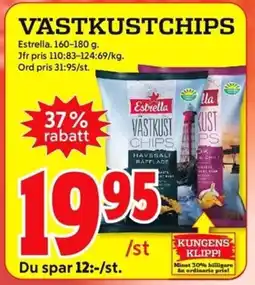 ICA Kvantum VÄSTKUSTCHIPS erbjuda