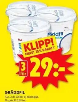 ICA Kvantum GRÄDDFIL erbjuda