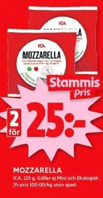 ICA Kvantum MOZZARELLA erbjuda
