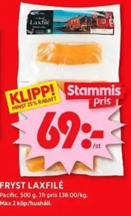 ICA Kvantum FRYST LAXFILÉ erbjuda