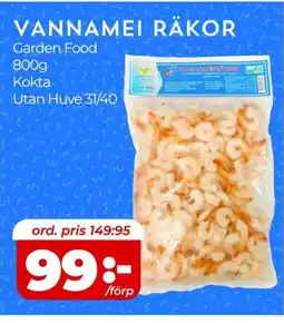 Matrix Butikerna VANNAMEI RÄKOR Garden Food erbjuda