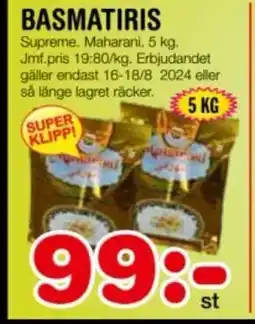 Nya Pulsen BASMATIRIS erbjuda