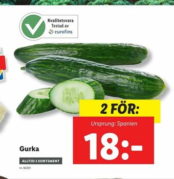 Lidl Gurka erbjuda