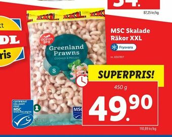 Lidl MSC Skalade Räkor XXL erbjuda