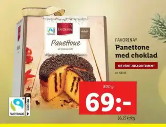 Lidl Panettone med choklad erbjuda