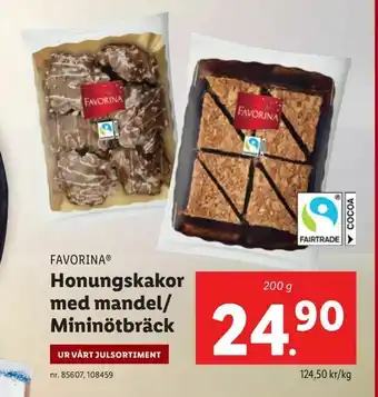 Lidl Honungskakor med mandel/ Mininötbräck erbjuda