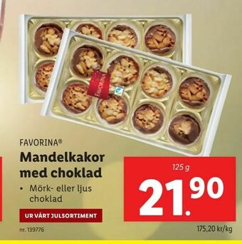 Lidl Mandelkakor med choklad erbjuda