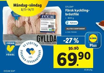 Lidl Färsk kycklingbröstfilé erbjuda