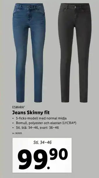 Lidl Jeans Skinny fit erbjuda