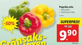 Lidl Paprika mix erbjuda