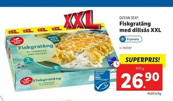 Lidl Fiskgratäng med dillsås XXL erbjuda