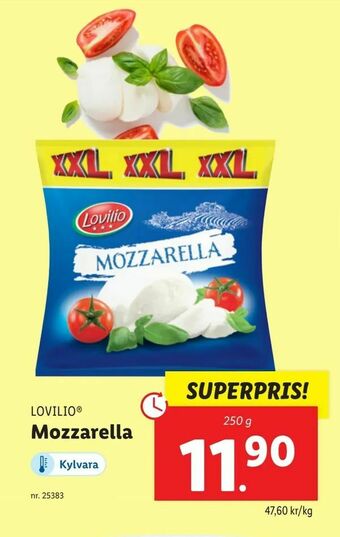 Lidl Mozzarella erbjuda