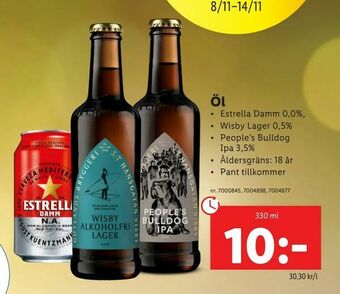 Lidl Öl erbjuda